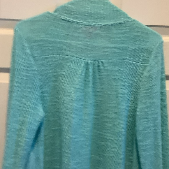 Lilly Pulitzer Aqua Open-Front Cardigan - Picture 5 of 7